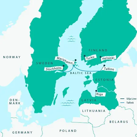 Tallink Ferry -tallinn 2 Nights Return Cruise To Stockholm * タリン